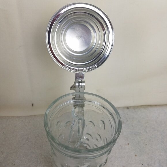 Beer‎ Stein Vtg 1960's Hobnail Glass & Pewter Viking Made In Germany - Picture 7 of 10